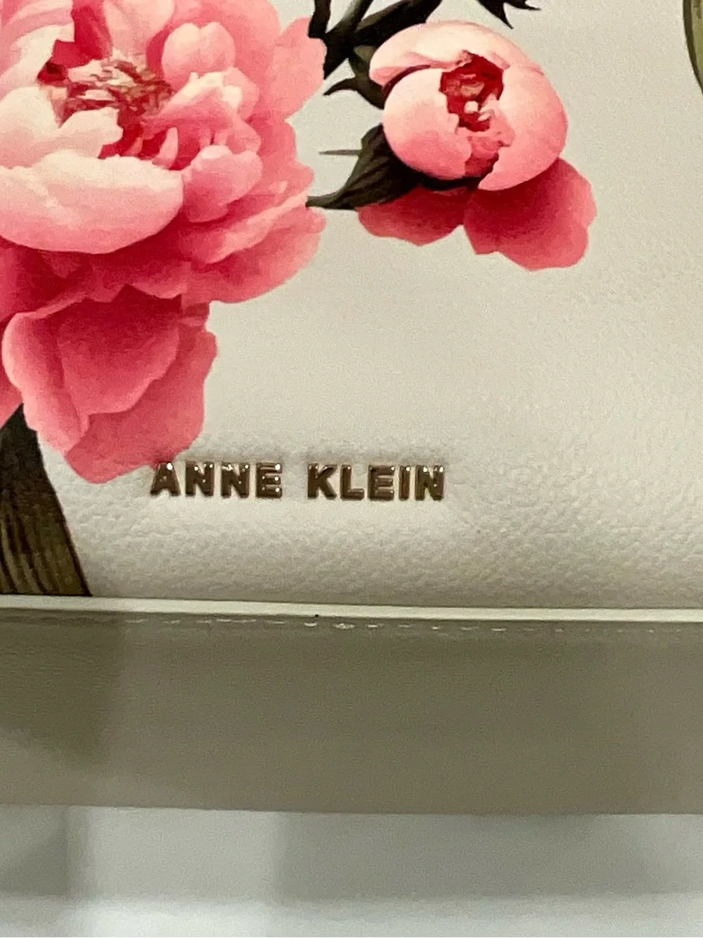 Anne Klein Floral Top-Handle Satchel in Pink and Cream